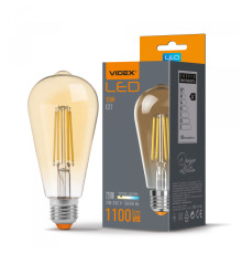 LED лампа VIDEX Filament ST64FA 10W E27 2200K бронза