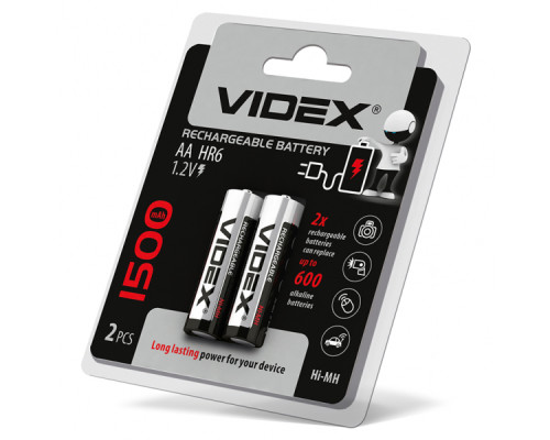 Акумулятори Videx HR6/AA 1500mAh double blister/2шт