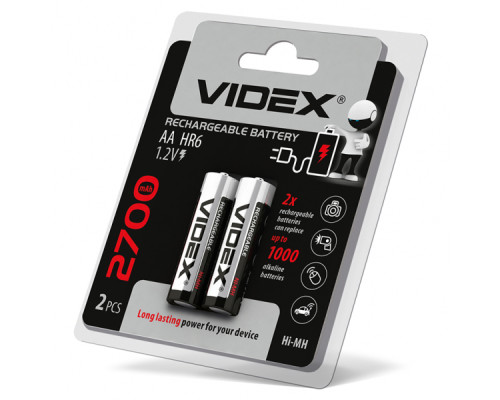 Акумулятори Videx HR6/AA 2700mAh double blister/2шт