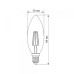 LED лампа TITANUM  Filament C37 4W E14 4100K