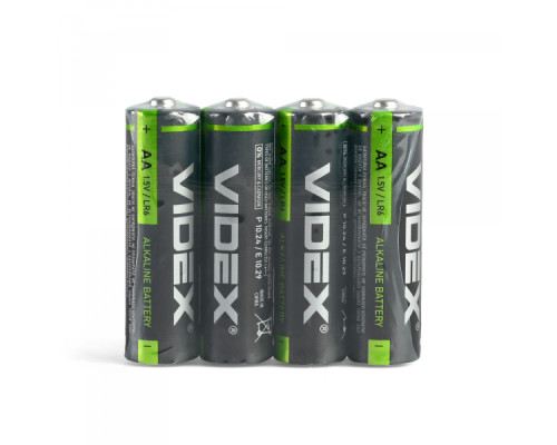 Батарейка лужна Videx LR6/AA 4шт SHRINK