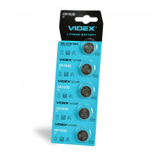 Батарейка літієва Videx CR1632 5шт BLISTER CARD ціна за 1 шт · VIDEX · 23372