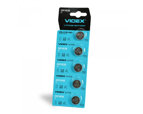Батарейка літієва Videx CR1632 5шт BLISTER CARD