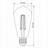 LED лампа VIDEX Filament ST64FA 10W E27 2200K бронза · VIDEX · 26629 — 3