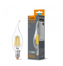 LED лампа VIDEX Filament C37Ft 6W E14 4100K