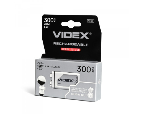 Акумулятори Videx 6HR61 300mAh blister/1шт