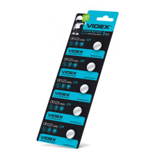 Батарейка літієва Videx CR1225 5шт BLISTER CARD