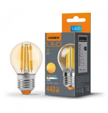 LED лампа VIDEX Filament G45FA 4W E27 2200K бронза