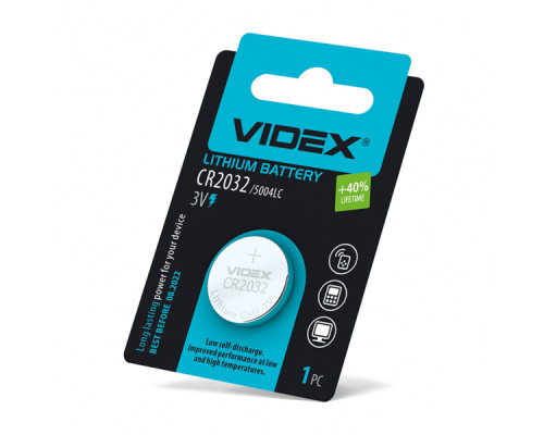 Батарейка літієва Videx CR2032 1шт BLISTER CARD