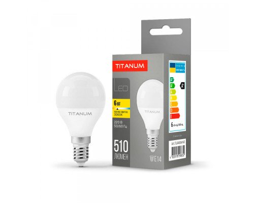 LED лампа TITANUM G45 6W E14 3000K