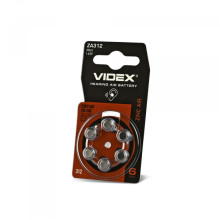 Батарейка повітряно цинкова Videx ZA312 (PR41) BLISTER 6 ціна за 1 шт · VIDEX · 24218