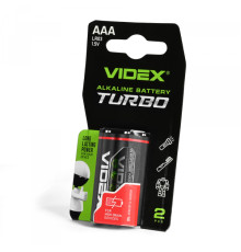 Батарейка лужна Videx LR03/AAA Turbo 2шт BLISTER