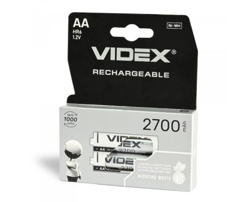 Акумулятори Videx HR6/AA 2700mAh double blister/2шт
