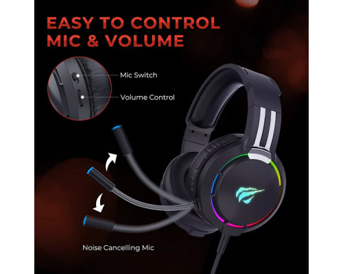 Ігрові навушники з мікрофоном HAVIT HV-H2010d RGB Black