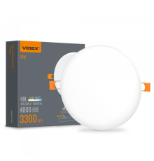 LED світильник безрамковий круглий VIDEX 33W 4100K