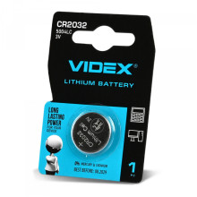 Батарейка літієва Videx CR2032 1шт BLISTER CARD · VIDEX · 24234