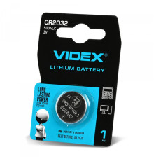 Батарейка літієва Videx CR2032 1шт BLISTER CARD