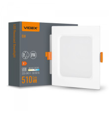 LED світильник Back вбудований квадрат VIDEX 6W 5000K