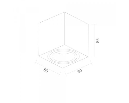 Світильник VIDEX під лампу GU10 SPF01 накладний чорний