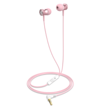 Вакуумні навушники з мікрофоном HAVIT HV-E303P Pink