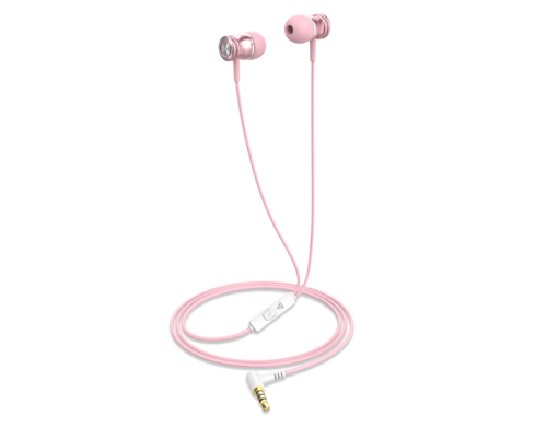 Вакуумні навушники з мікрофоном HAVIT HV-E303P Pink