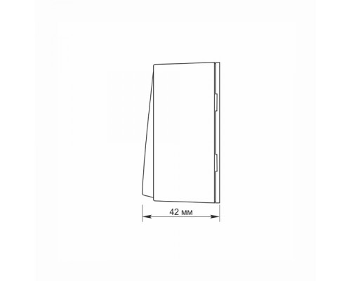 IP20 Вимикач зовнішній одноклавішний прохідний білий VIDEX BINERA