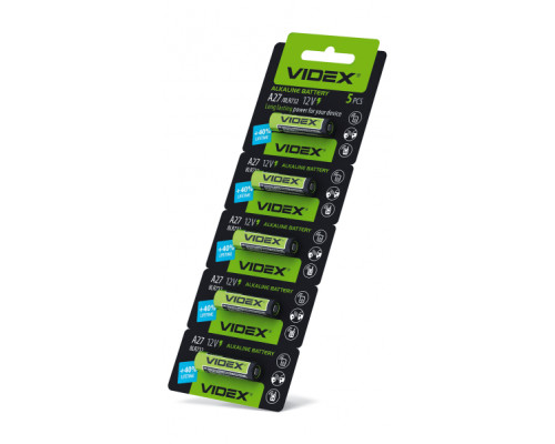 Батарейка лужна Videx А27 5шт BLISTER CARD