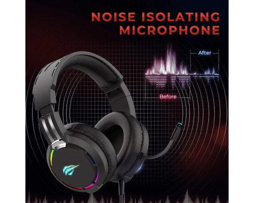 Ігрові навушники з мікрофоном HAVIT HV-H2010d RGB Black