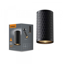 Світильник VIDEX під лампу GU10 SPF02A накладний чорна призма