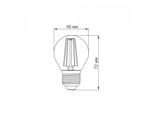LED лампа TITANUM  Filament G45 4W E27 4100K