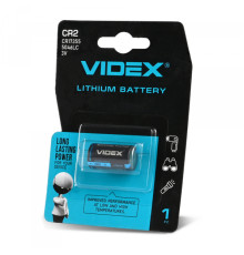 Батарейка літієва Videx CR2 1шт BLISTER CARD