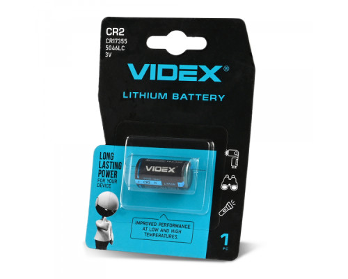 Батарейка літієва Videx CR2 1шт BLISTER CARD