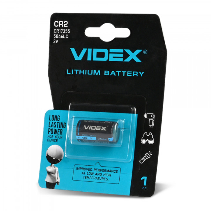 Батарейка літієва Videx CR2 1шт BLISTER CARD · VIDEX · 23458