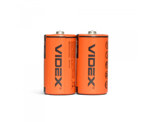 Батарейка сольова Videx R14P/C 2шт SHRINK