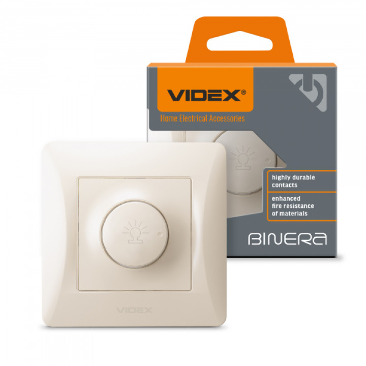 Димер 600Вт кремовий VIDEX BINERA · VIDEX · 24685