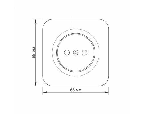 IP20 Розетка зовнішня одинарна біла VIDEX BINERA