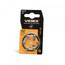 Батарейка повітряно цинкова Videx ZA10 (PR70) BLISTER 6 ціна за 1 шт · VIDEX · 24216
