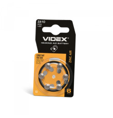 Батарейка повітряно цинкова Videx ZA10 (PR70) BLISTER 6