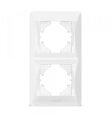 Рамка біла на 2 місця вертикальна VIDEX BINERA