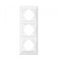 Рамка біла на 3 місця вертикальна VIDEX BINERA