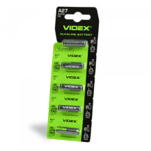 Батарейка лужна Videx А27 5шт BLISTER CARD ціна за 1 шт · VIDEX · 22822
