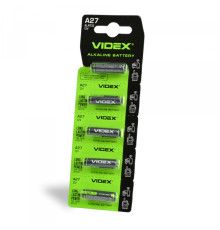 Батарейка лужна Videx А27 5шт BLISTER CARD