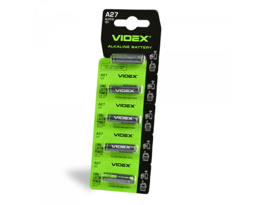Батарейка лужна Videx А27 5шт BLISTER CARD