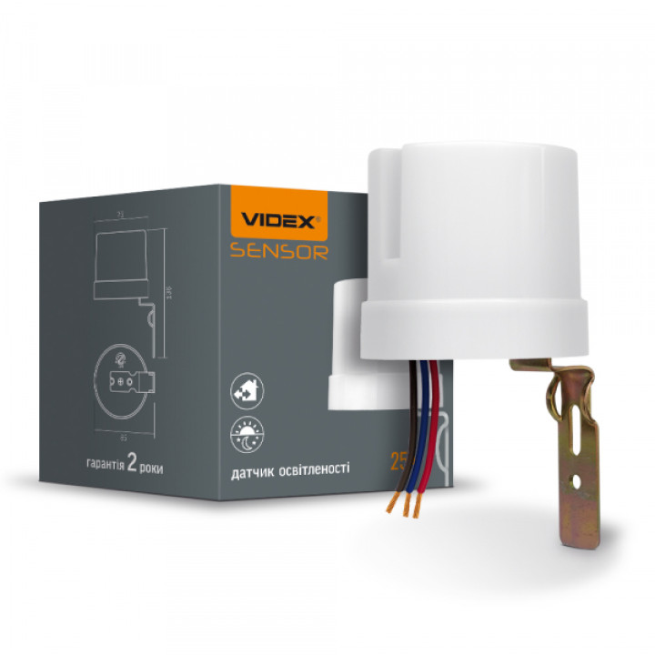 Датчик освітленості VIDEX VL-SN03 25A 220V фотометричний · VIDEX · 25885