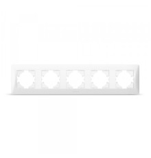 Рамка біла на 5 місць горизонтальна VIDEX BINERA