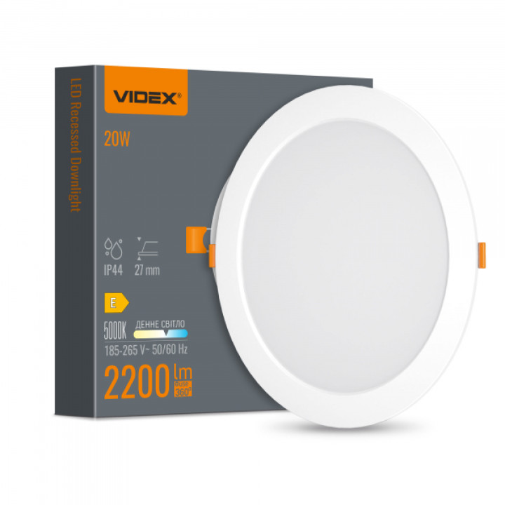 LED світильник Back вбудований круглий VIDEX 20W 5000K · VIDEX · 26340
