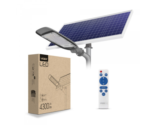 LED вуличний ліхтар автономний VIDEX 60W 5000K