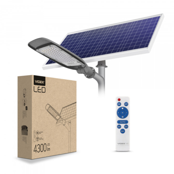LED вуличний ліхтар автономний VIDEX 60W 5000K · VIDEX · 26702
