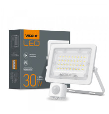 LED прожектор VIDEX F2e 30W 5000K з датчиком руху та освітленості