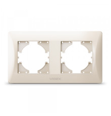 Рамка кремова на 2 місця горизонтальна VIDEX BINERA